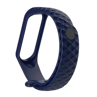 BStrap Silicone Diamond curea pentru Xiaomi Mi Band 3/4, dark blue