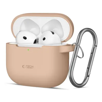 Tech-Protect Silicone Hook husa pentru Apple AirPods 4, béžové