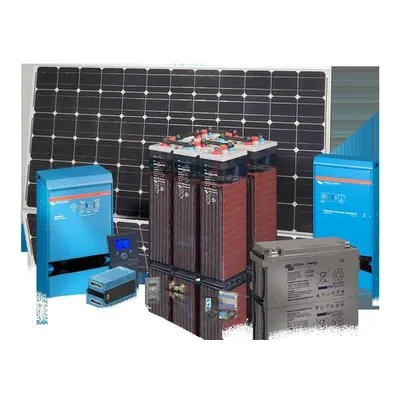 Kit fotovoltaic Set independent Midi12 pentru 12 module, Putere 3000Wx3h Off grid