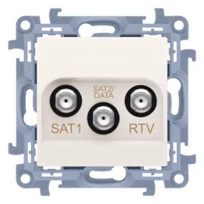 Priza RTV-SAT-SAT (DATA), crem