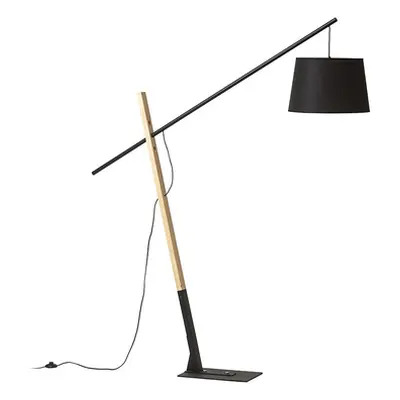 DANTE Lampa podea negru wood 230V E27 25W