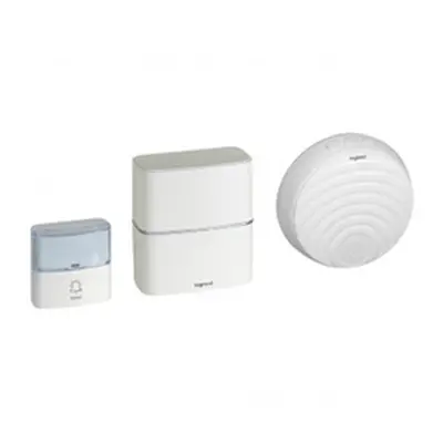 Serenity radio wireless chime kit - chime + IP54 Usa Sonerie BELL cu label holder - twin battery