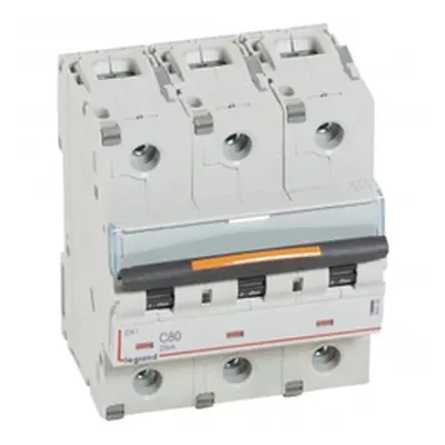 Siguranta automata MCB - DX³ - 25 kA - 3P 400 V~ - 80 A - C curba