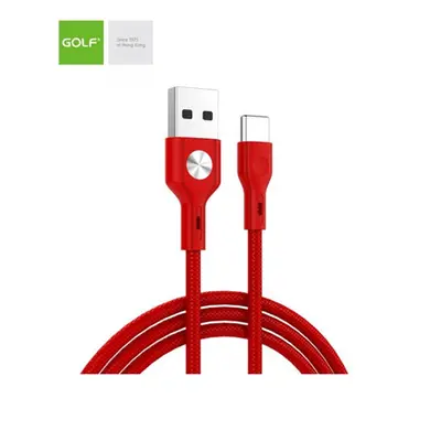 Cablu USB TIP C 3A ROSU, 60t GOLF