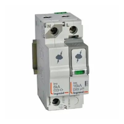 Descarcator SPD - protection of main distribution board - T1+T2 - limp 8 kA/pole - 1P+N left