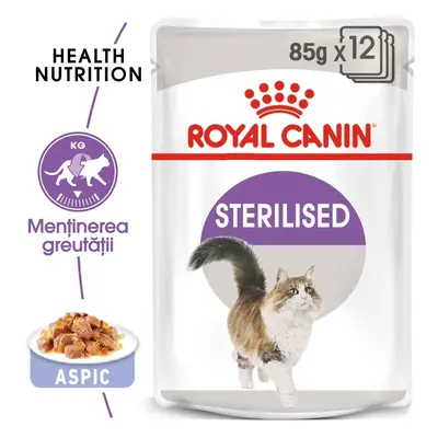 Royal Canin Sterilised Adult hrana umeda pisica sterilizata (in aspic), 12 x 85 g