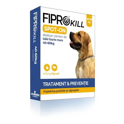 Antiparazitar Extern Pentru Caine 40-60 Kg Fiprokill Dog "Xl" 402 Mg Spot-on 3 Pip/ Cut