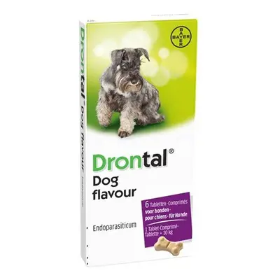 Drontal Flavour antiparazitar intern pentru caini, 6 tablete