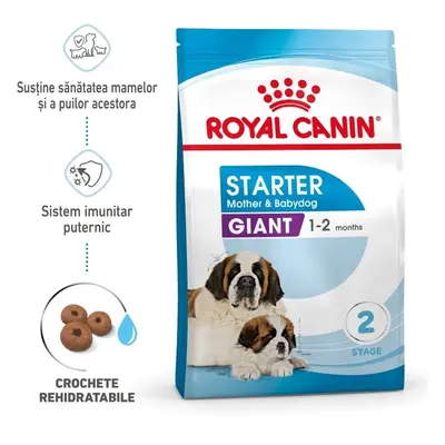 Royal Canin Giant Starter Mother & Babydog, mama si puiul, hrana uscata caine, 15 kg