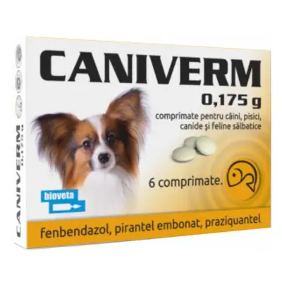 Caniverm palatabil, 0.175 g/ 100 tablete