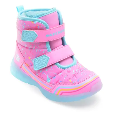 Ghete SKECHERS roz, ILLUMI-BRIGHTS, din piele ecologica