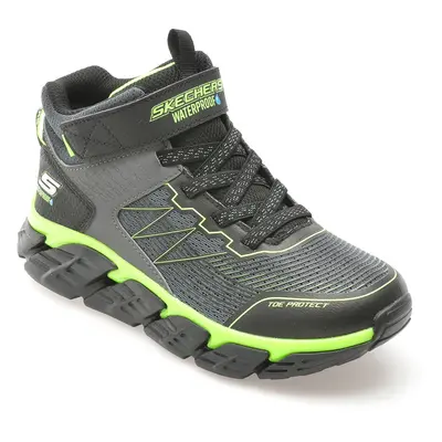 Ghete SKECHERS gri, TECH-GRIP, din material textil