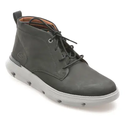 Ghete SKECHERS negre, GARZA, din piele naturala