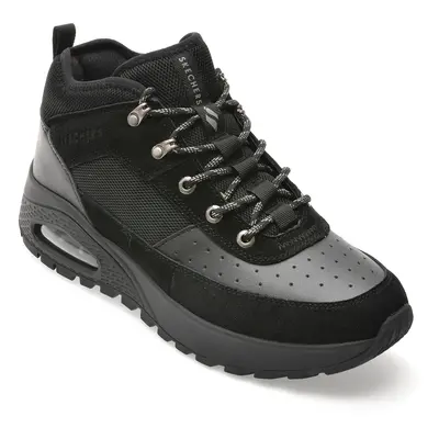 Ghete SKECHERS negre, UNO RUGGED, din material textil