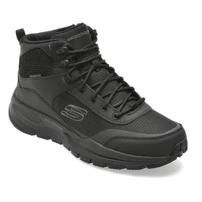 Ghete SKECHERS negre, ESCAPE PLAN, din material textil