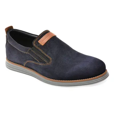 Pantofi OTTER bleumarin, A35, din nabuc