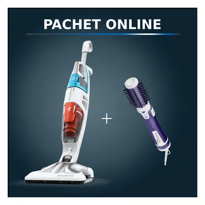 Pachet PROMO Rowenta Aspirator cu abur Clean & Steam 3 în 1 RY8544WH și Perie rotativă Brush Act