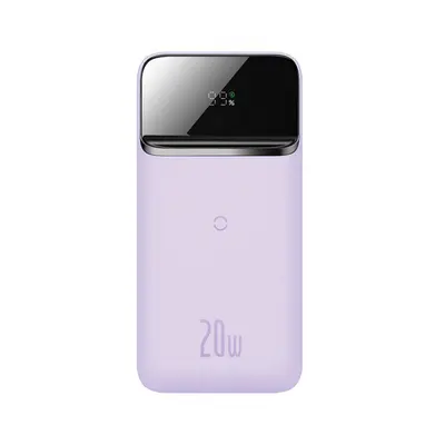 Baterie externa Powerbank cu afisaj digital BASEUS Magnetic 10000mAh 20W (violet) PPCX010105