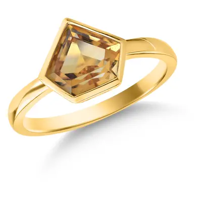 Inel din aur galben de 18K cu citrin de 1.222ct