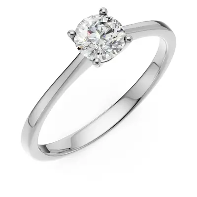 Inel de logodna din aur alb cu diamant solitaire de 0.5ct