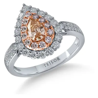 Inel din aur alb-roz cu diamante de 1.1ct