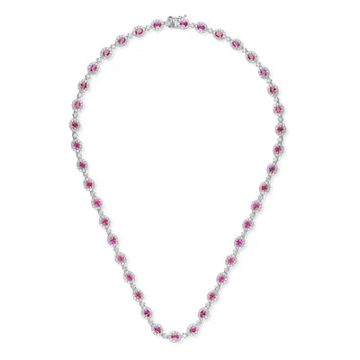 Colier din platina cu rubine si diamante de 14.2ct