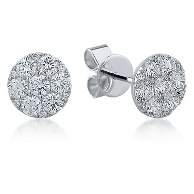 Cercei din aur alb cu diamante de 1.27ct