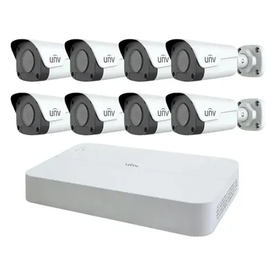 Sistem supraveghere Uniview 8 camere IP 4MP lentilă 2.8mm NVR 4K 8 canale 8MP