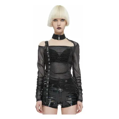 tricou stil gotic și punk femei - Women's Punk Stand Collar Slash - DEVIL FASHION - TT234