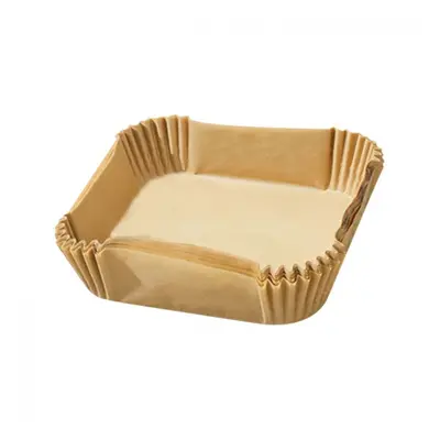 Set hartie de copt pentru friteuza cu aer cald, 50 bucati, Unica folosinta, 20 cm, Maro