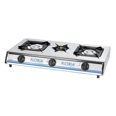 Aragaz din inox cu 3 ochiuri, alimentare la butelie / ZLN 8472