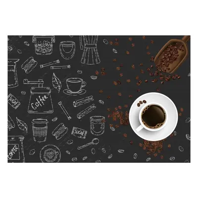 Covor negru pentru copii Coffe