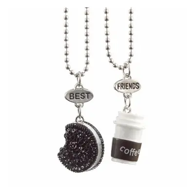 Set Lantisoare Medalioane BFF BEST Friend Friends Coffee & Oreo