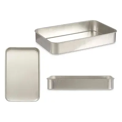 Oală pentru gratinat Argintiu Aluminiu (26 x 6,5 x 41 cm)