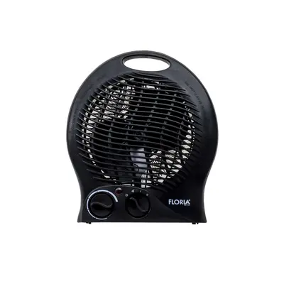 Aeroterma neagra cu 2 nivele de putere 1000/2000w, termostat reglabil / ZLN 6172