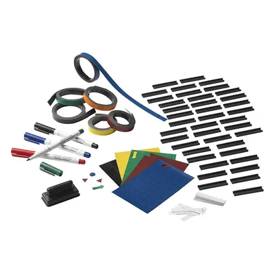 eurokraft basic Set de accesorii, pentru lățime panou 900 mm, markere, magneți, etichete, burete