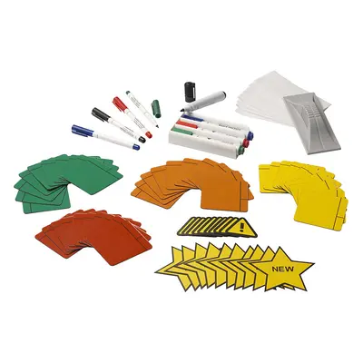 eurokraft basic Set de accesorii Scrum, pentru mărime tablă 2000 x 1200 mm, folii magnetice, mar