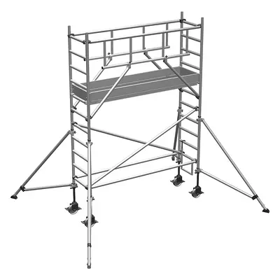 ZARGES Schelă mobilă S-PLUS, platformă 1,80 x 0,60 m, înălțime de lucru 4,50 m