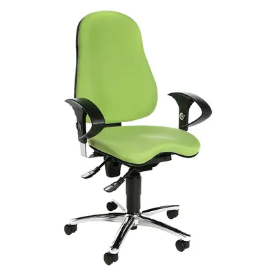 Topstar Scaun rotativ de birou SITNESS 10, cu cotiere reglabile, verde măr