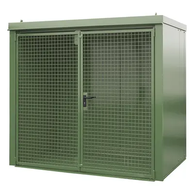 eurokraft pro Container pentru butelii de gaz, ignifug, pentru 45 butelii cu Ø 230 mm, verde