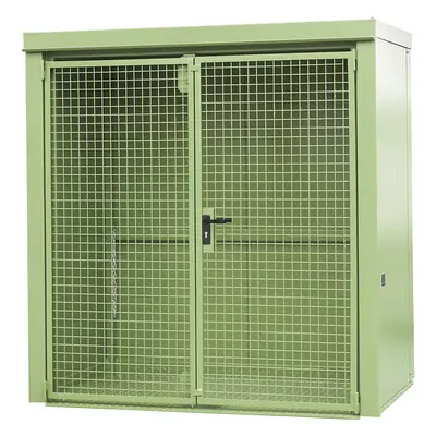 eurokraft pro Container pentru butelii de gaz, ignifug, pentru 28 butelii cu Ø 230 mm, verde