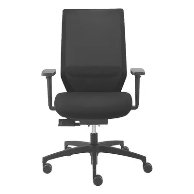 Dauphin Scaun rotativ de birou SHAPE ECONOMY2, spătar tapițat, negru, înălțime spătar 610 mm