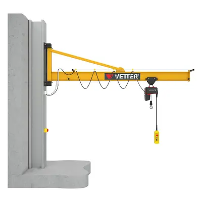 Vetter Macara pivotantă de perete PRAKTIKUS PW, cu electropalan HF, capacitate portantă 500 kg, 