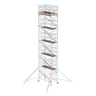 Altrex Schelă mobilă RS TOWER 42 lată, platformă din lemn, lungime 1,85 m, înălțime de lucru 12,