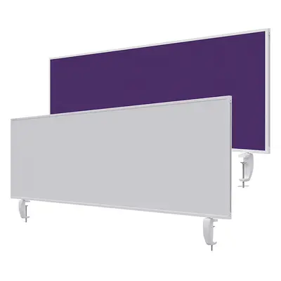 magnetoplan Partiție de birou VarioPin, whiteboard/pâslă, lățime 1600 mm, violet