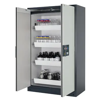 asecos Dulap ignifug pentru substanțe periculoase tip 90, semiautomat, cu 4 sertare, culoarea uș