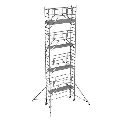 ZARGES Schelă mobilă S-PLUS, platformă 1,80 x 0,60 m, înălțime de lucru 9,25 m