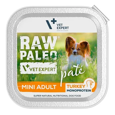 Hrana umeda pentru caini, adult, RAW PALEO PATE, curcan, Set 6 X 150 g