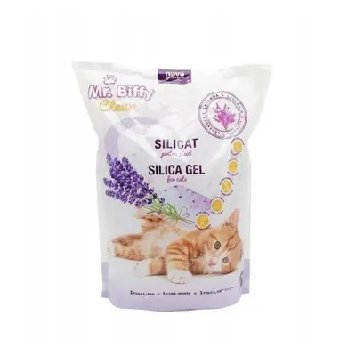 Nisip Silicat Pentru Pisici Mr. Biffy cu lavanda 7.6 L