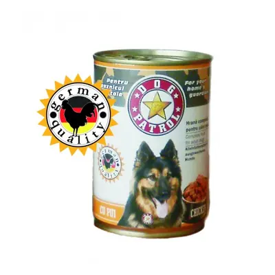 Hrana umeda pentru caini Dog Patrol cu pui 1250 g